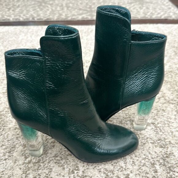 Andrea Gomez CHIARA 95 HUNTER LUCITE Heeled Boots 38.5 - Picture 2 of 9